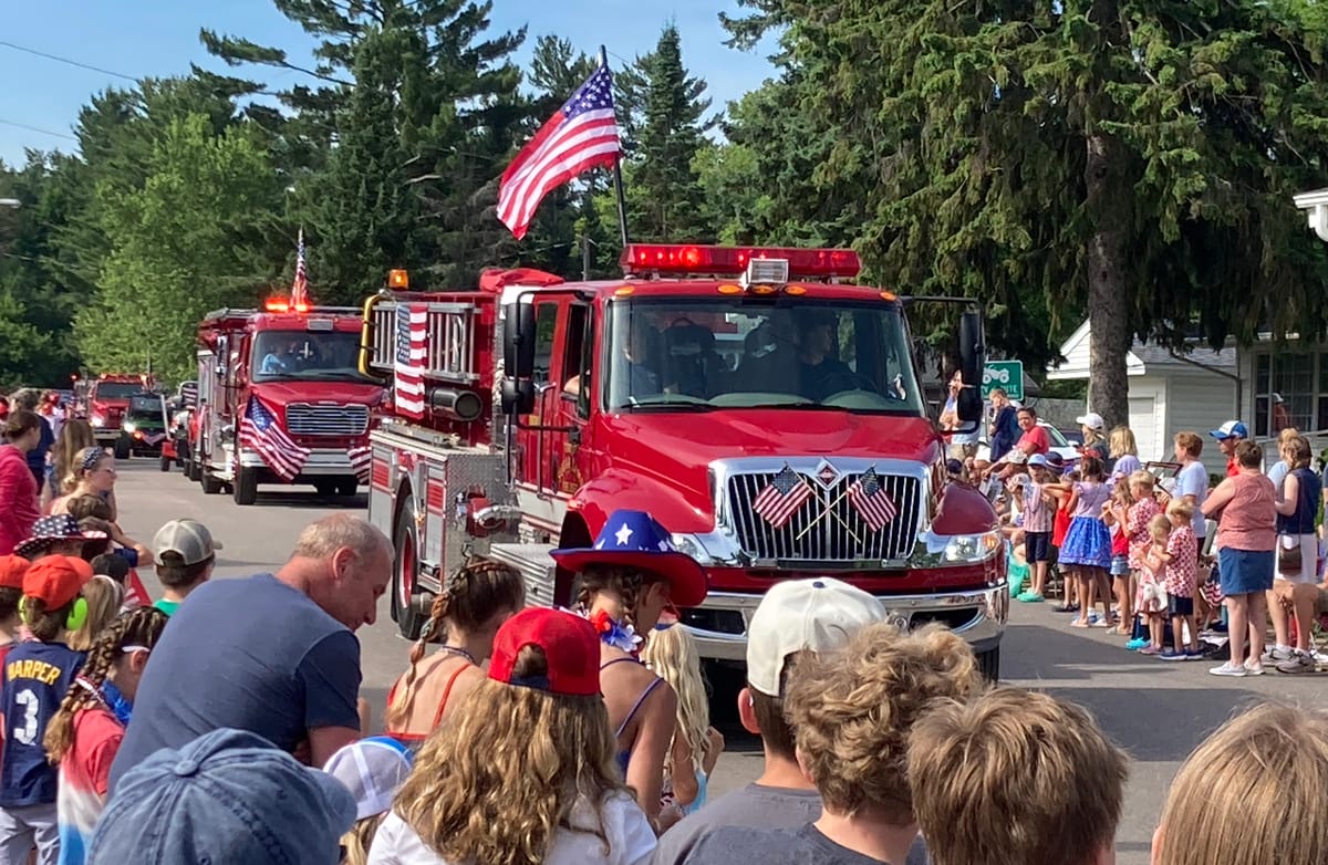 Three Lakes Parade Draws Big Crowds for 9 a.m. Start